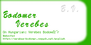 bodomer verebes business card